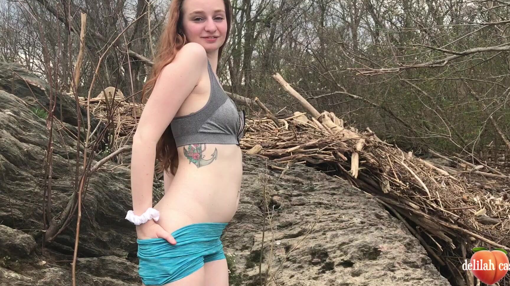All Natural, Outdoors, Pee, Public Nudity, Public Outdoor delilah cass public peeing on hiking trail ManyVids