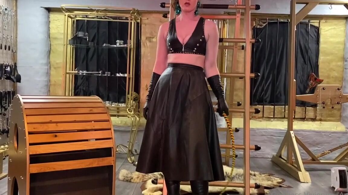 Vivienne Lamour Leather Boot Worship And Whipping Pov