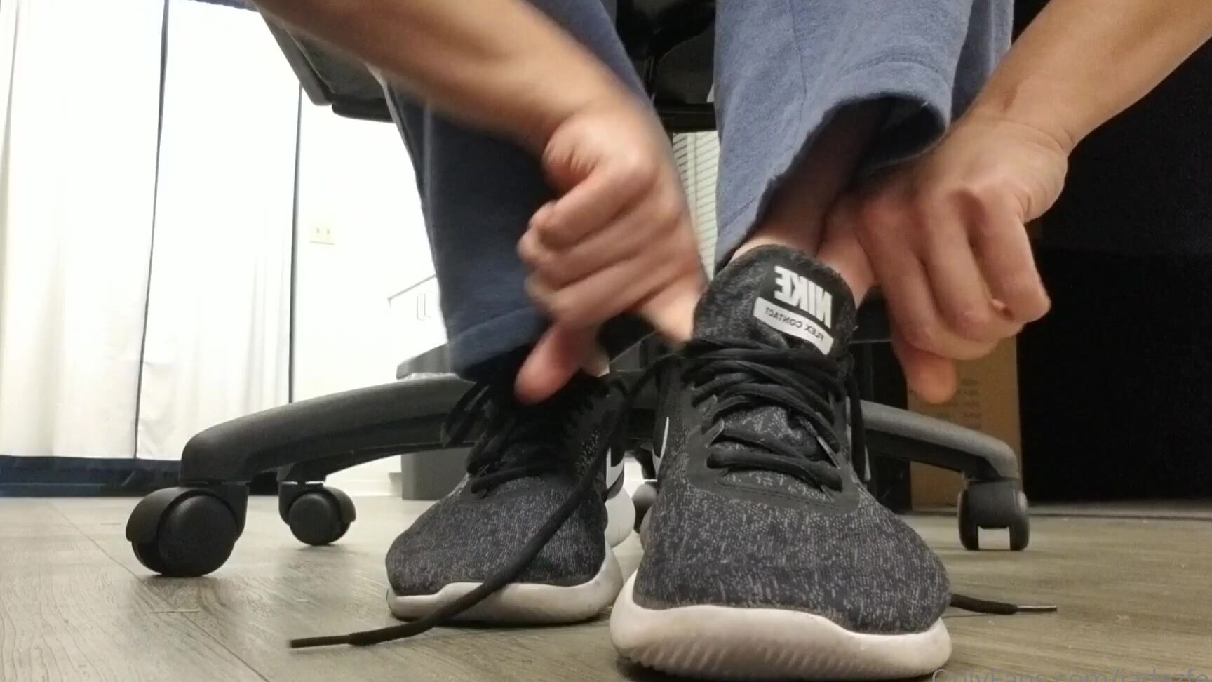 Jadezfeetplus 2049743984 03 08 2021 Taking A Few Moments To Stretch My Toes In The Office My Shoes Really Stink There