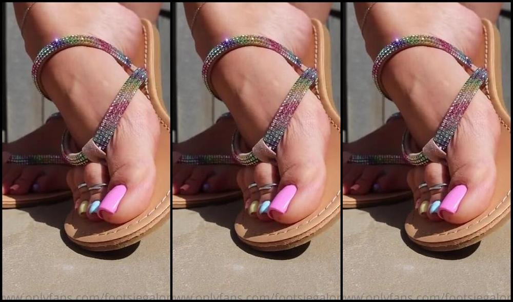 Footsiegalore Onlyfans Sunday Sandals I M Sparkling In Them Just For You