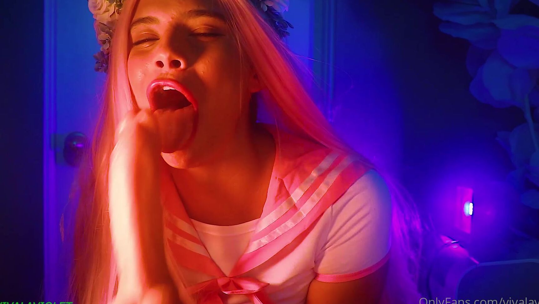 Vivalaviolet Busty School Girl Worships Cock Dirty Talking In Yo