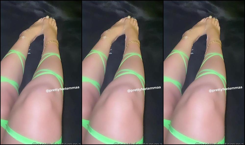 Prettyfeetemmaa Neon Green Leg Ties Can You Imagine Using Your Tongue From My Toes Down My Soles