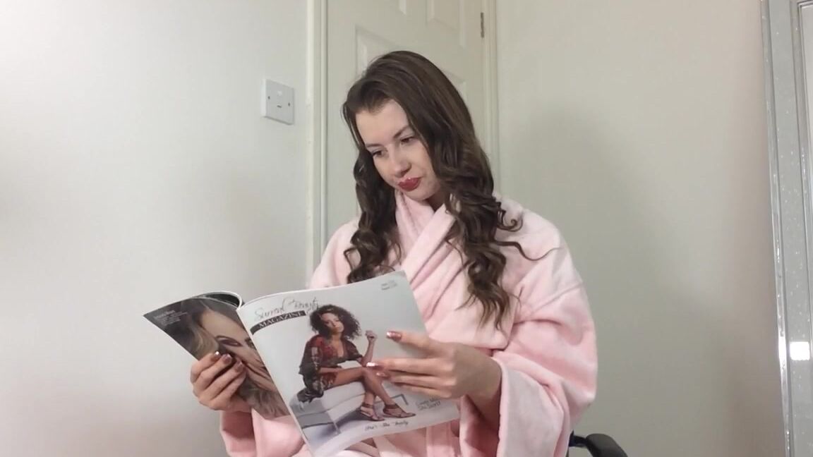 Brook Logan Full Of Cold And Looking Threw Magazine