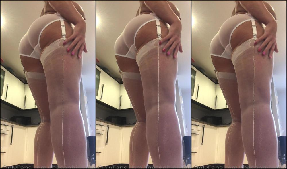 Thesophiejames Like A Virgin White Ffs Nylons Lingerie Heels