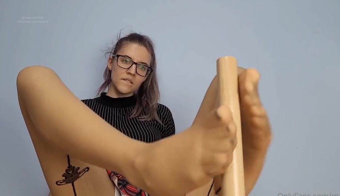 Masmr Onlyfans 9June Footjob Simulation With Pantyhose And Barefeet Wooden Stick As Always I Start With Nylons