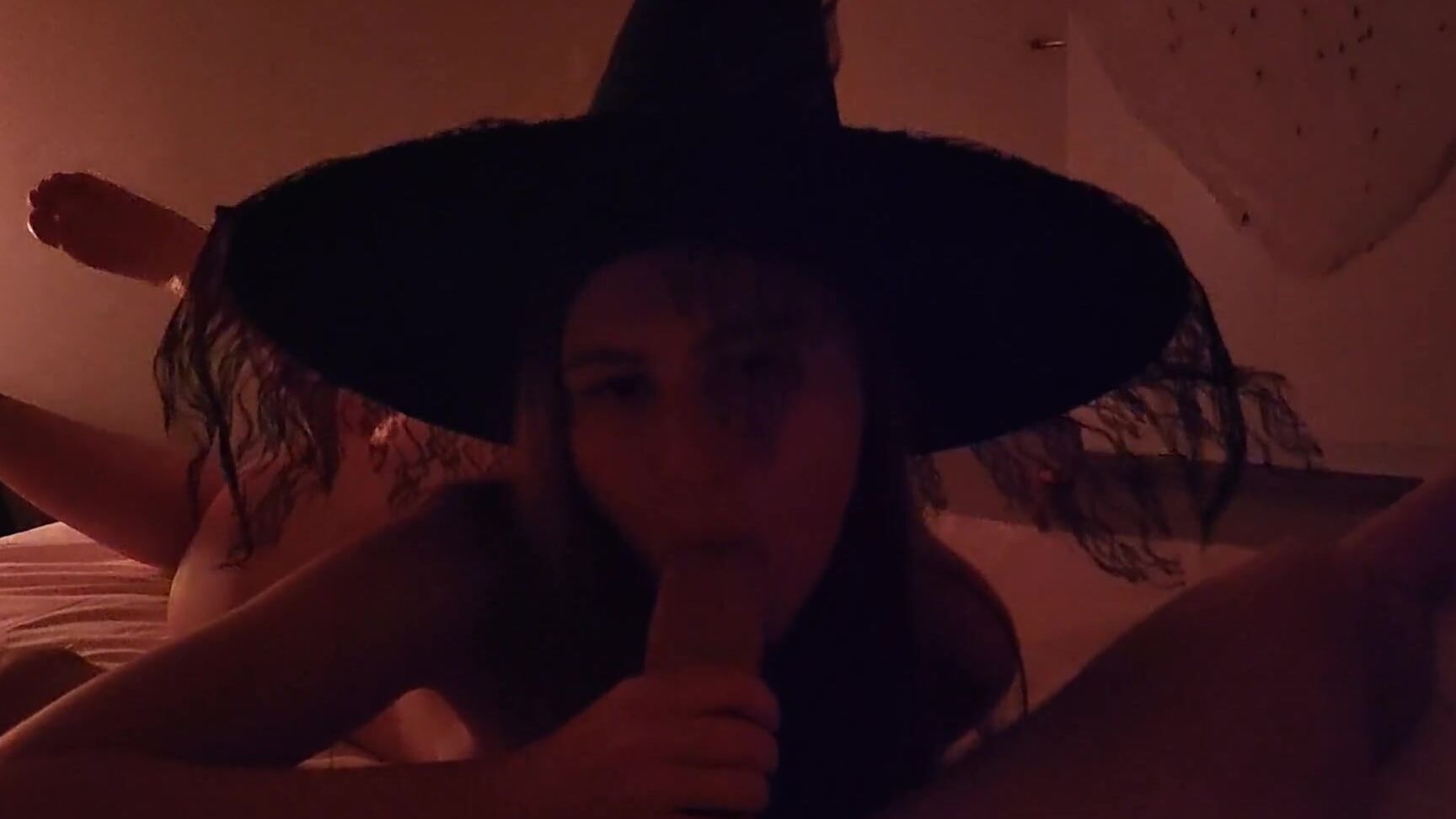 Miss MeowCat Young Witch cast Boner Spell and Harvest Cum Pornhub