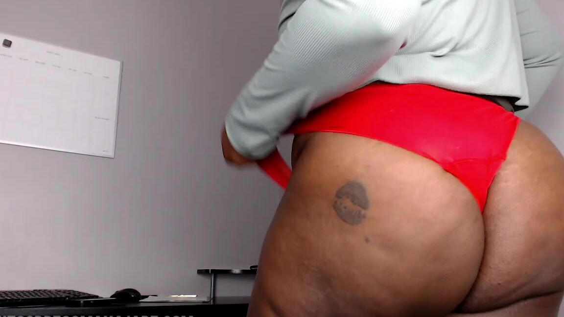 "UnfriendlyBlckHottie" ass shaking, boss/employee, ebony ass worship, ebony female domination, wedgies Boss Motivates you With Wedgies manyvids