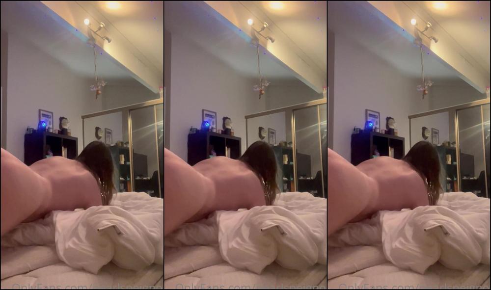 Pearlspeignoir New Solo Masturbation Thinking About C Watch Me Fuck Myself With My New Dildo And Bu