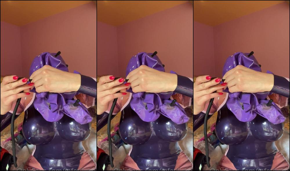 Mfetilicious Dressing Up In My Purple Outfit With Inflatable Grape Wig During My Holiday In France