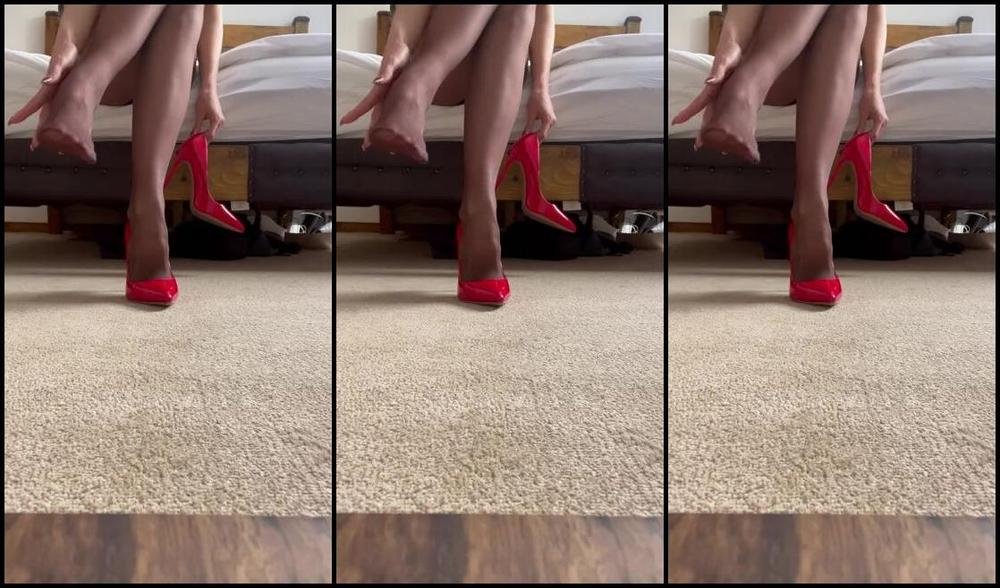 Heels Of Mine Nicknamed Heelsofmine 05 22 2023 Onlyfans Video Red Heels Shoe Play