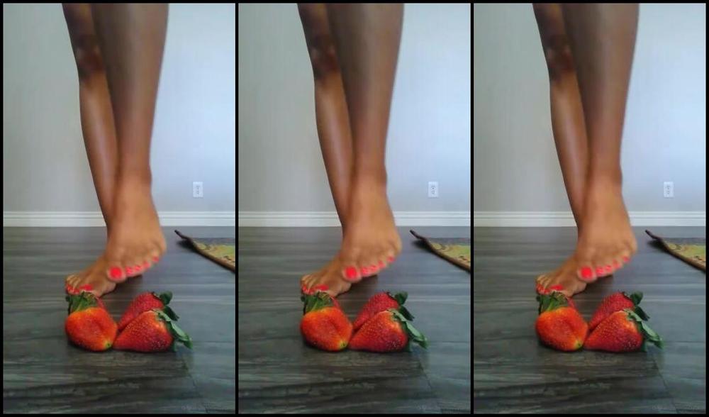 Ilovelaylafeet Onlyfans Strawberry Smash With My New Red Pedi
