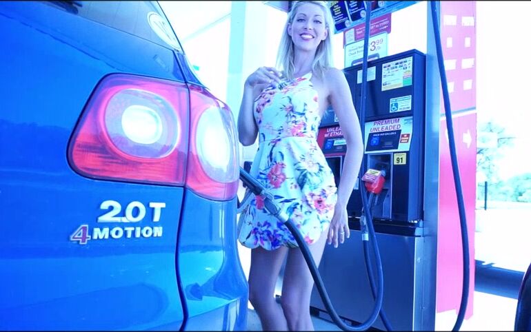 Blonde, Exhibitionism, Public Flashing, Public Nudity, Public Outdoor hollyhotwife gas station flashing ManyVids