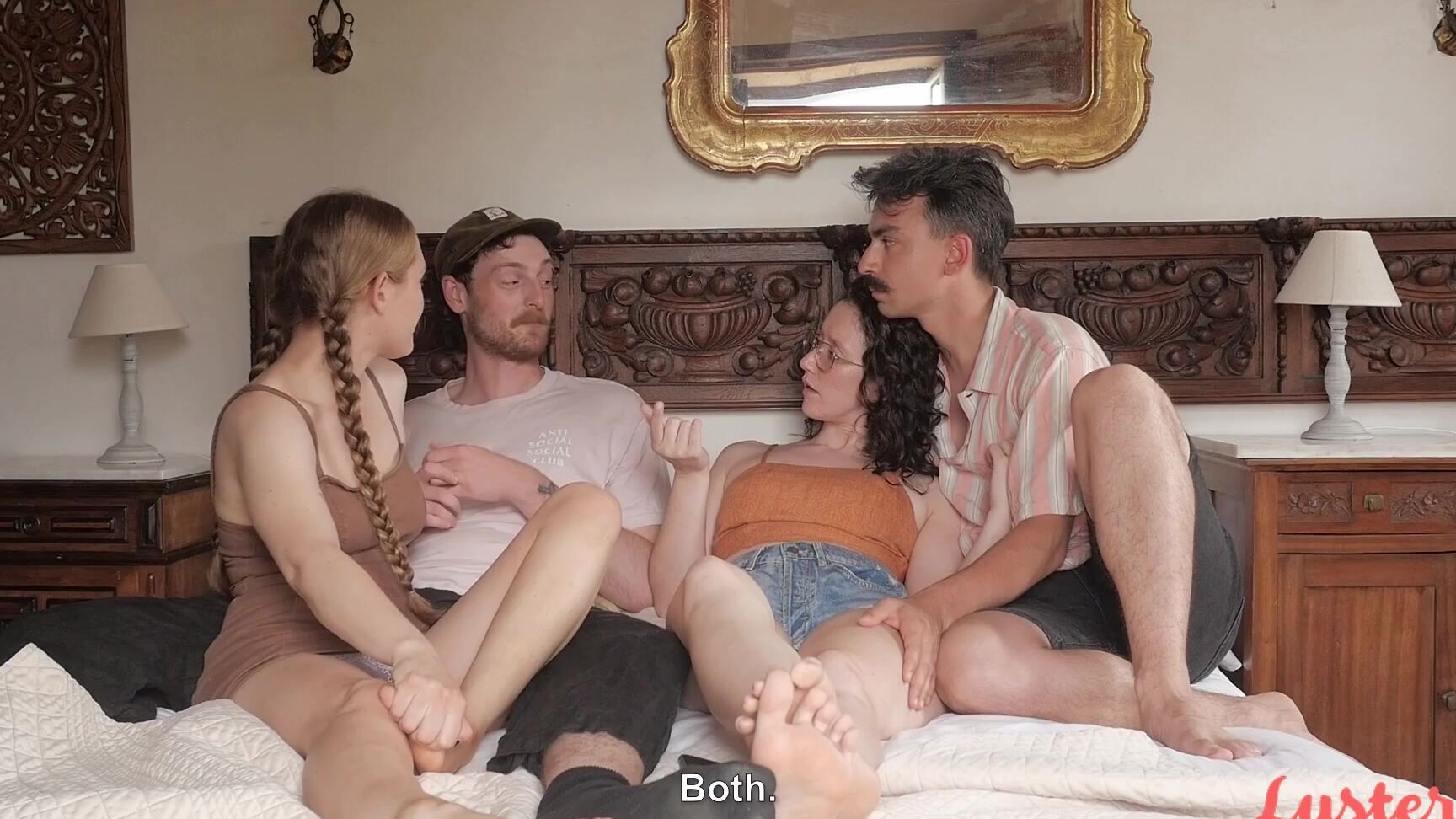 "Clark & Vivian, Esluna & Marvin, Fill & Peach, Josie & Karmann" Amateur, Blonde, 4some, Brunette, Curly hair Clark & Vivian, Josie & Karmann - House of Love & Lustery Episode 1 SiteRip