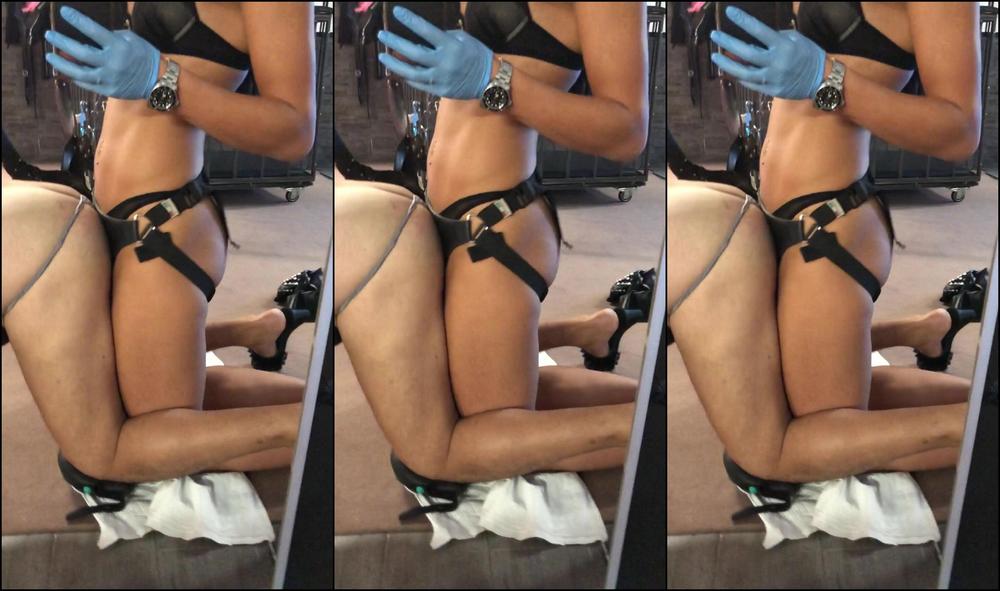 Mistress Gaia Strapon With My Sissy Slavetraining