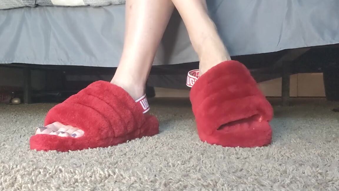 Premiumbrandy Onlyfans Ugg Slippers Shoe Play I Just Love How These Ugg Slippers Compliment My Skin Red Has Always Been