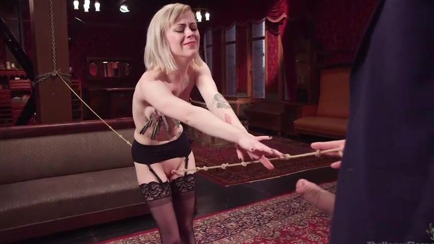 kinky, anal, electricity, crotch rope, slave, submission, rope bondage, bondage Submissive Secretary Anal Trained By Jealous Wife TheUpperFloor.com / Kink.com