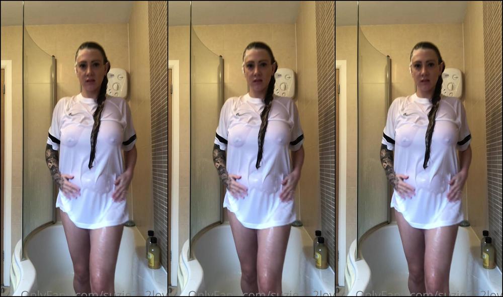 Suzie Love Sexy As Fuck White Wet T Shirt In The Shower