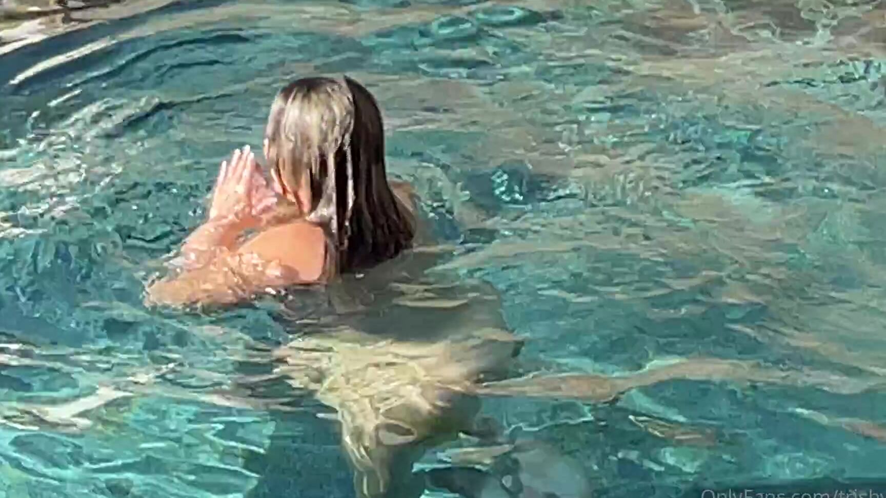 Trishyland Day At The Pool Noodles And Being Athletic Skinny Dipping Naked Pool Jump Sunbathing U