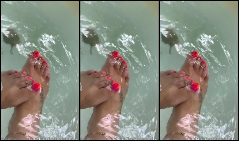 Footsiegalore Onlyfans Outdoor Bath Of Dreams Im Your Boho Queen Of The Forest Co