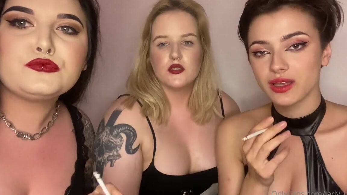 Lady Perse Onlyfans Be Our Ashtray Special Smoking Fetish Clip With Amazing Mistresskarino And Cinder Lady