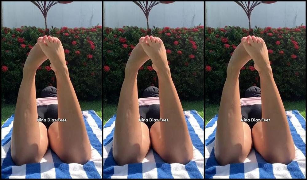 Nina S Feet Nicknamed Ninadiaz Feet Onlyfans Your Hot And Stinky Queen Sun Bathing Today It Was Very Hot And I Decided