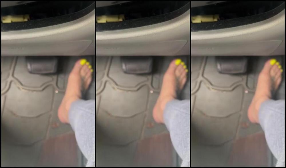 Goddessmonica00W Foot Fetish 03 18 2024 Onlyfans Video Barefoot Drivingp