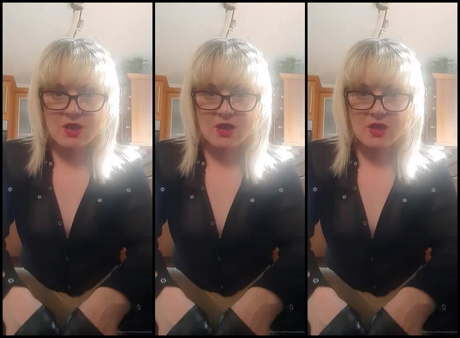 Mistress Athena Nicknamed Mistressathena Onlyfans The Sound If The Boots Clean Them