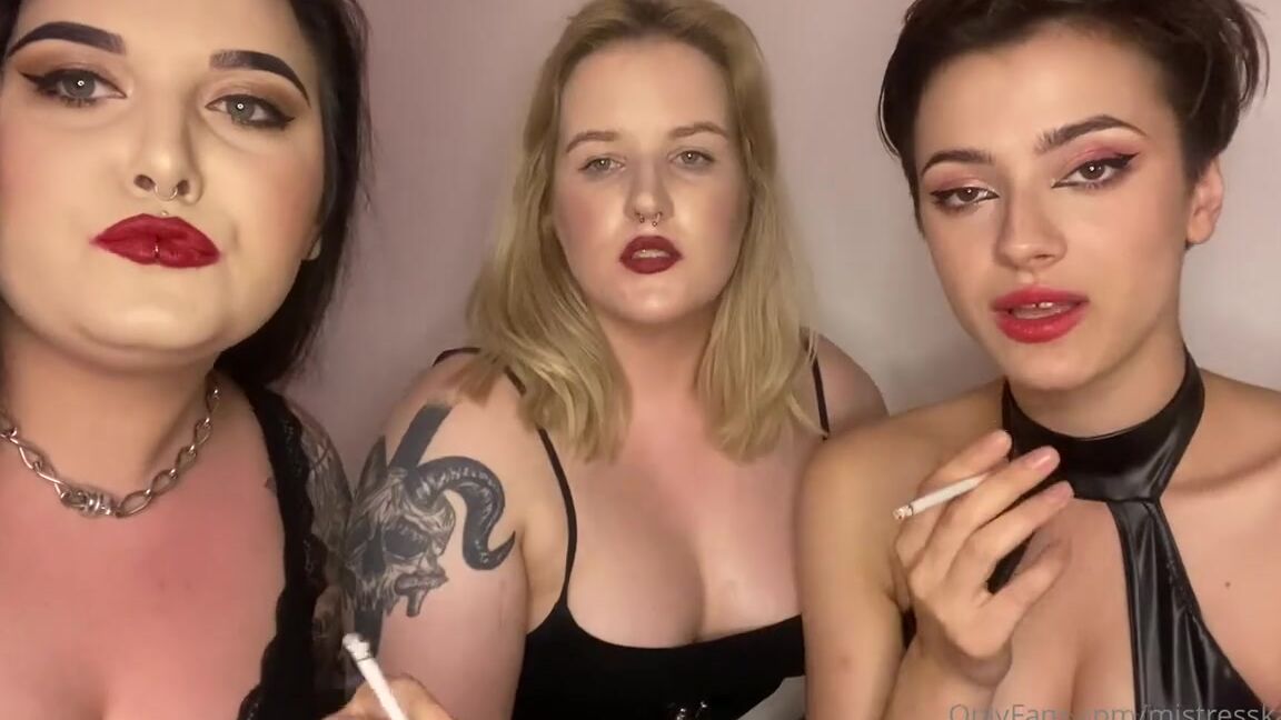 Mistresskarino Onlyfans 3 Goddesses 3 Cigarettes And Your One Pathetic Mouth Serve Us Well If Not