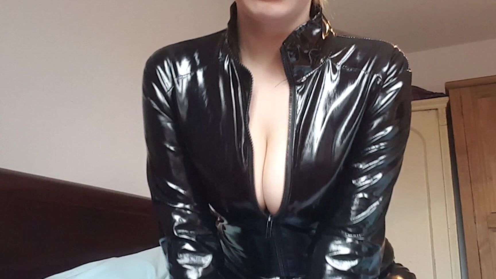 Bad Dolly Teasing You In Latex Catsuit