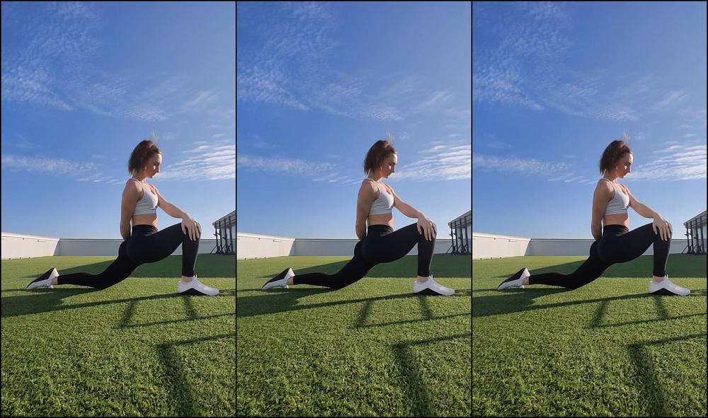 Hannahjames Pre Work Out Leg Stretches Booty Flexin Handstands Public Flashes Both Booty And Boo