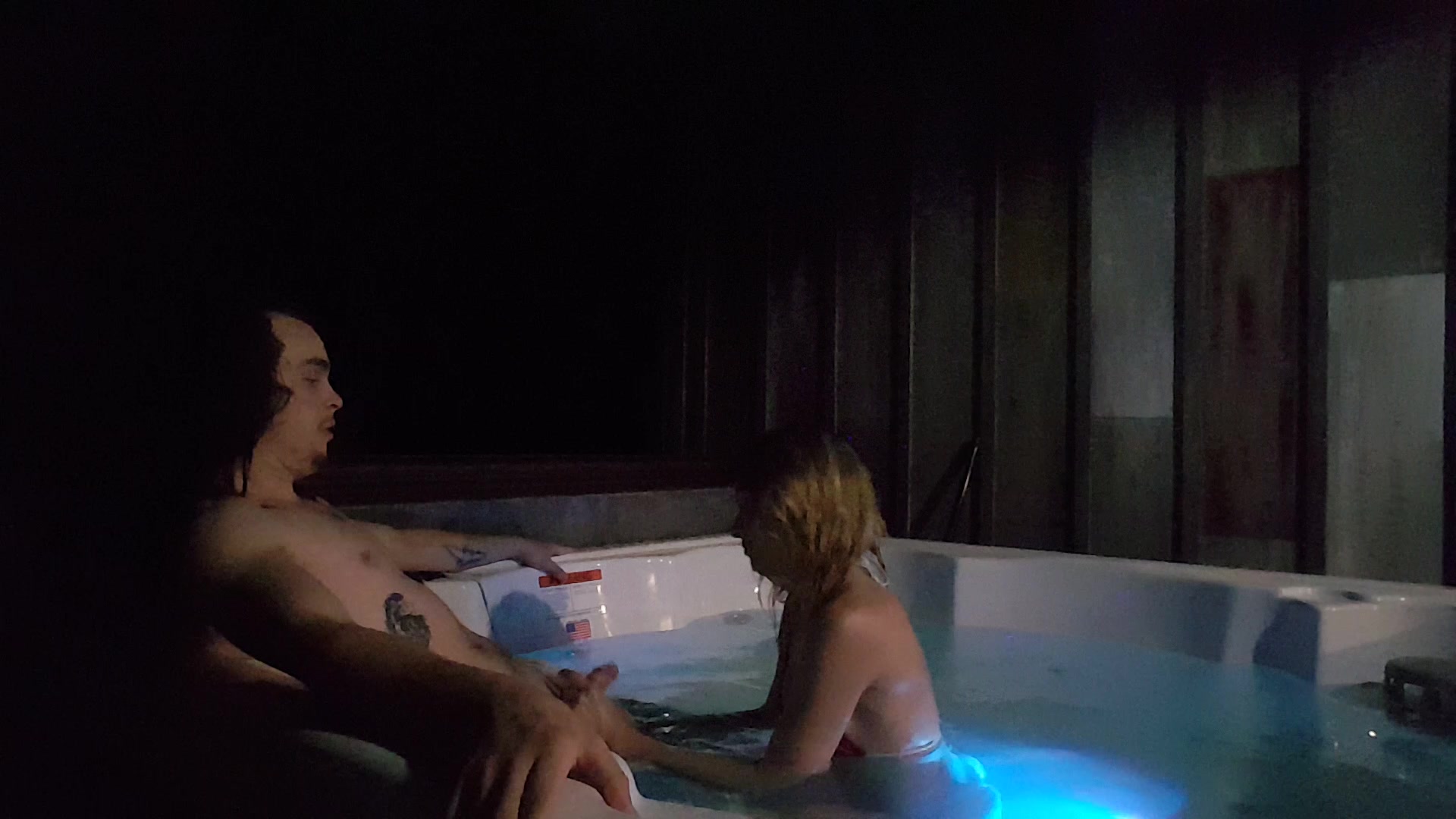 Blonde, Outdoors alice toker midnight hottub bj and fuck