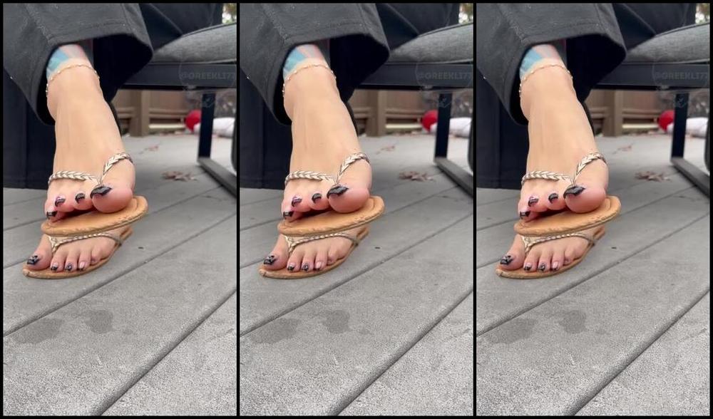 Greek Goddess Li Aka Greekli77 11 17 2024 Onlyfans Video Classic Flip Flop Tapping With This Pretty Thin Braided Shoes Full Length Video To Start