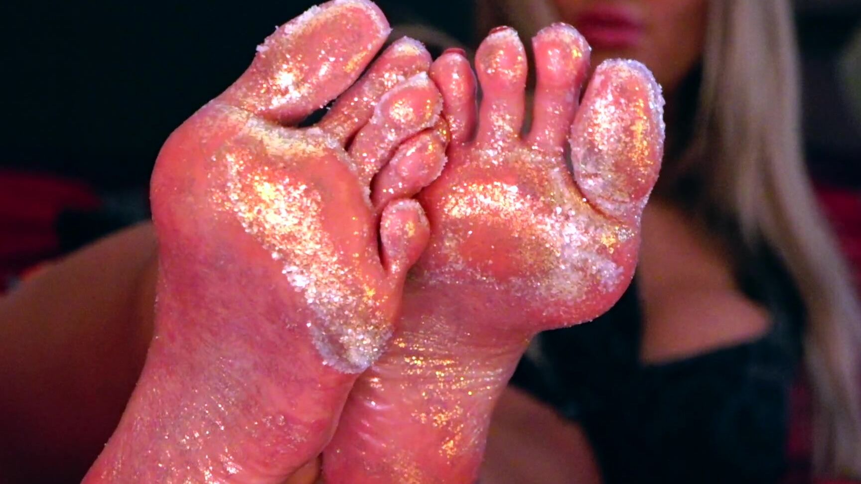 Glitter Toes Feet Worship