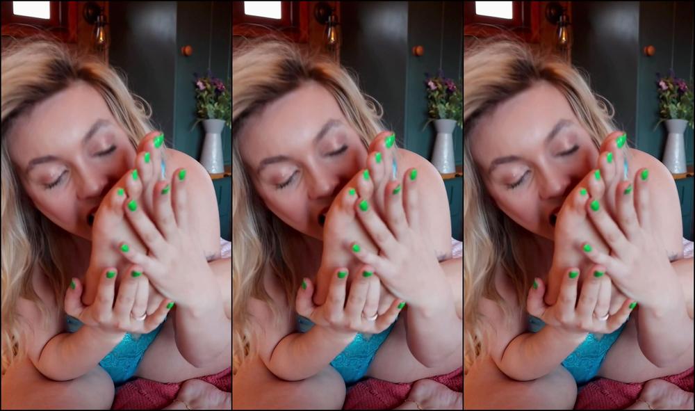 Littlemisssole Full Length Video Self Worship In Blue Lingerie And