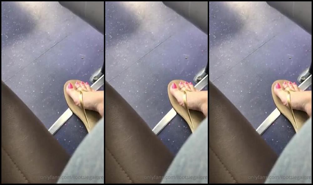 Footsiegalore Onlyfans Only Fans Exclusive 5 Min Flip Flop Bus Tease I Caught Someone Looking