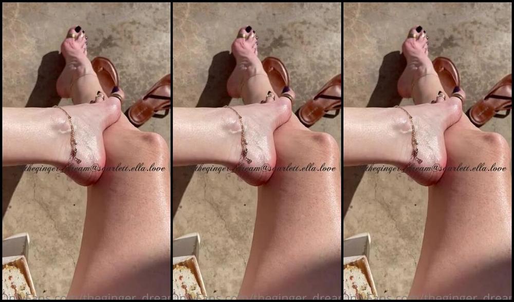 Thegingerdream Nicknamed Theginger Dream Onlyfans Sunshine And Oily Legs And Feet Taking Care Of Your Skin Is So Important B