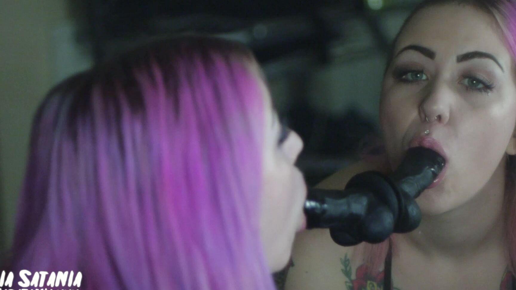 Blow Jobs, Dildo Sucking, Eye Contact, Mirror, Tattoos talia satania double vision ManyVids