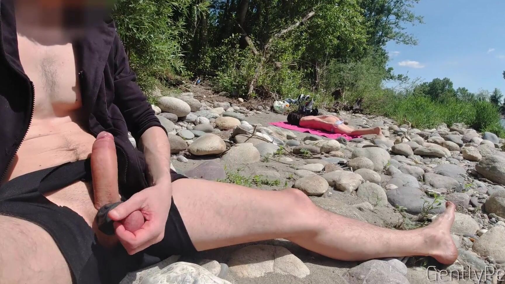 GentlyPerv PUBLIC BEACH HANDJOB - a cute nasty girl makes me cum Pornhub