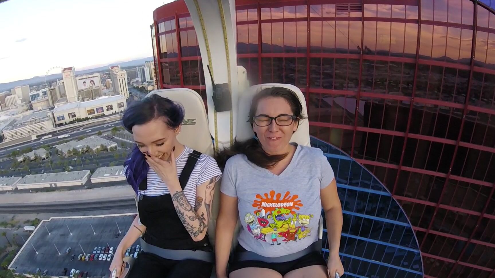 "HARPERMADI" girl girl, non-nude, public outdoor 188 Ziplining Over Vegas Manyvids