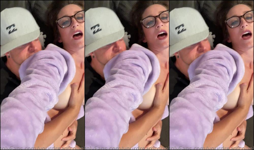 Yourdreamcouple Purple Robe Creampie I Spend A Lot Of Time Naked After Showering I Don T Like Gettin