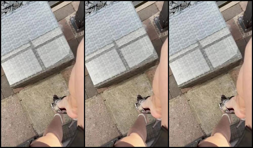 Heels Of Mine Nicknamed Heelsofmine 04 26 2023 Onlyfans Video Silver Mules With Old French Pedicure