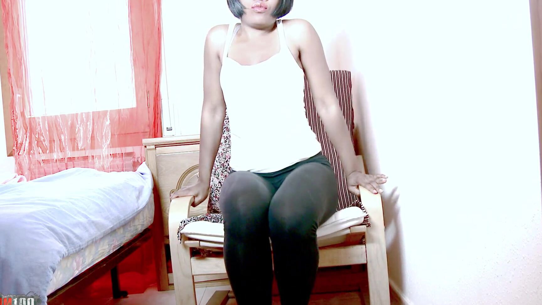 Mmm Black Babe In Leggings Nancy Love Doing A Striptease