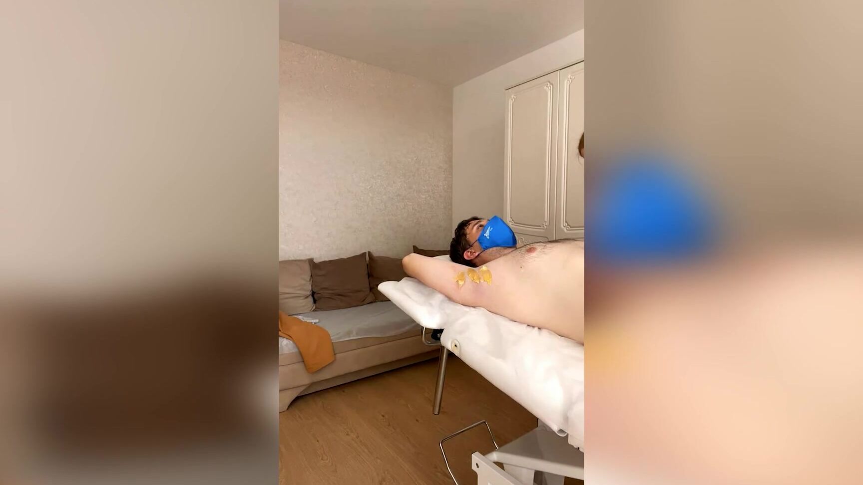 Video Training Russian Mistress Depilation Removes Hair To Her Client He Feels No Pain