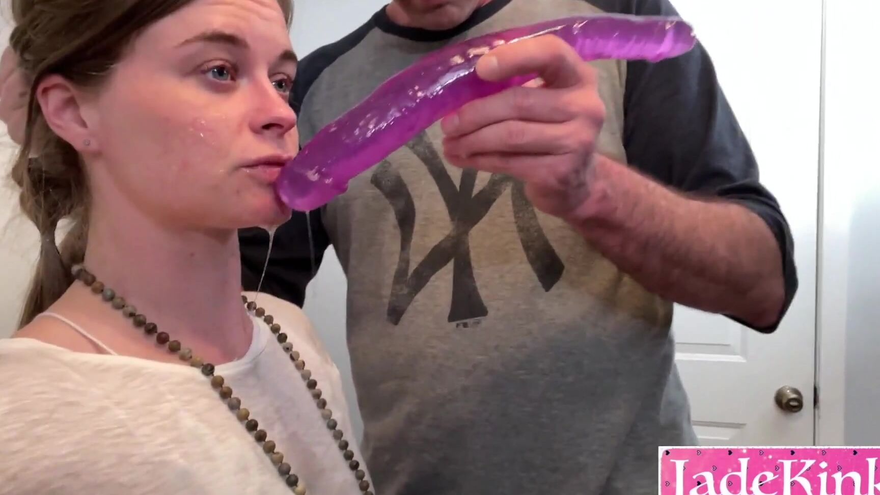 Jadekink Throat Ruined By Rough Play With Giant Purple Dick