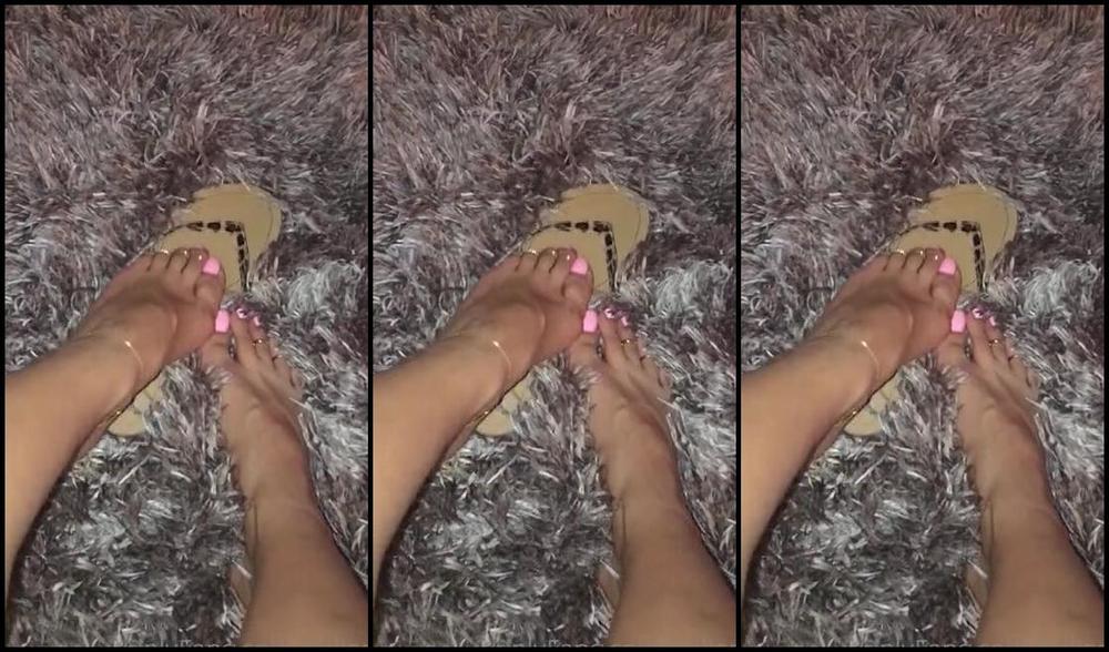 Miliani Nicknamed Miliani Onlyfans Flip Flop Dangle With Pink Toes Premium