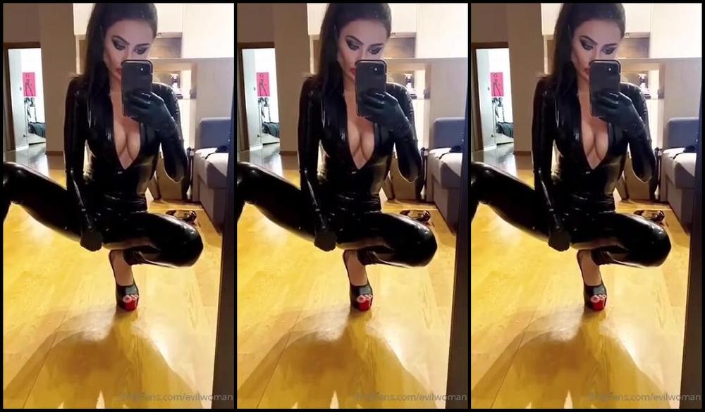 Evil Woman Aka Evilwoman Onlyfans Latex Catsuit Tease You Can Only Dream About Me Link To Better Quality In A Commentp