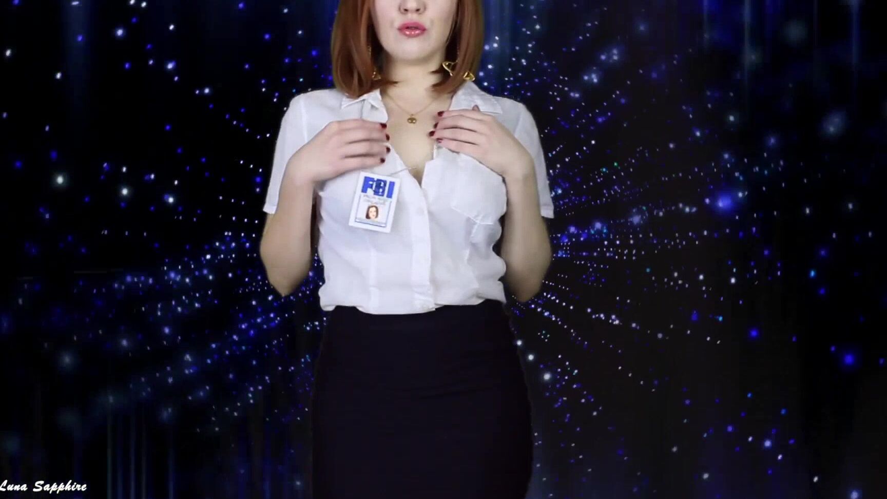 Luna Sapphire Alien Scully Cum Draining Joi X Files