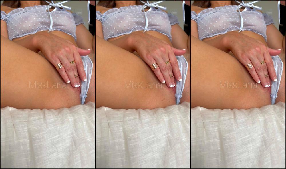 Misslana I Just Masturbated In My New Baby Blue Lingerie For My Subscribers I Get So Wet And Cream