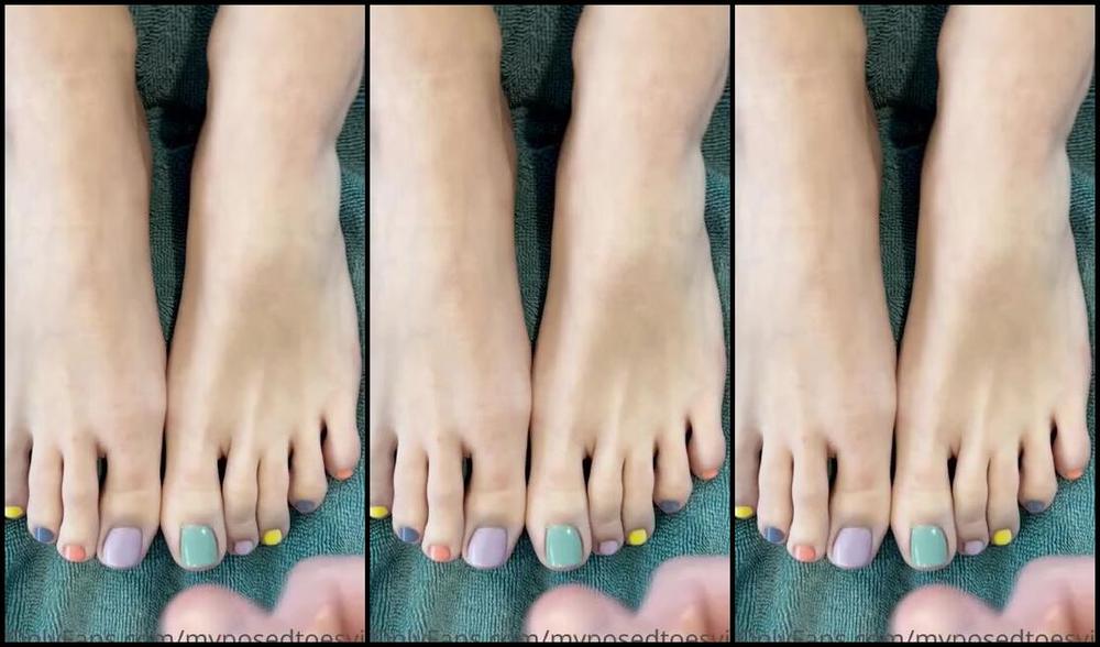Brooke Jones Nicknamed Myposedtoesvip Onlyfans Rainbow Toes Covered Twice Could You Handle Them Do You Think You Could Add Another Load Or Two 10