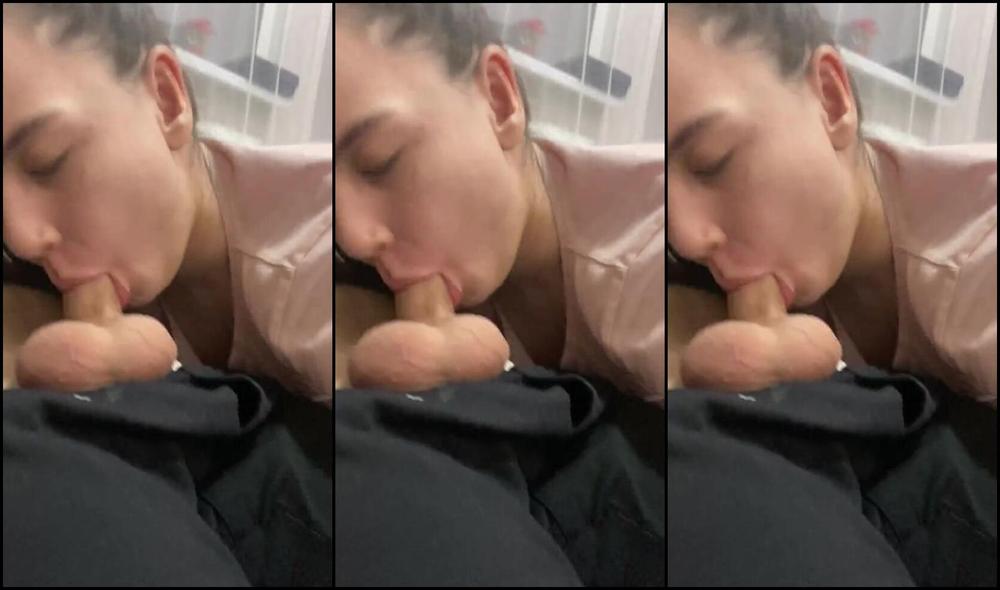 AnaCryst Brunette Sucks An Uncircumcised Penis For The First Time And Is Therefore Pleasantly Surprised A Pornhub